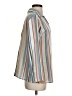 Christopher Calvin Stripes Tan 3/4 Sleeve Blouse Size S - photo 4