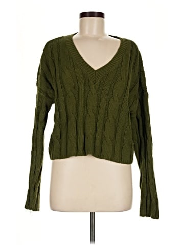 Madewell Cable-Knit V-Neck Crop Sweater (view 1)