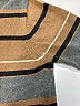 Oscar De La Renta Stripes Brown Pullover Sweater Size M - photo 3