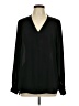 Pleione 100% Polyester Black Long Sleeve Blouse Size L - photo 1