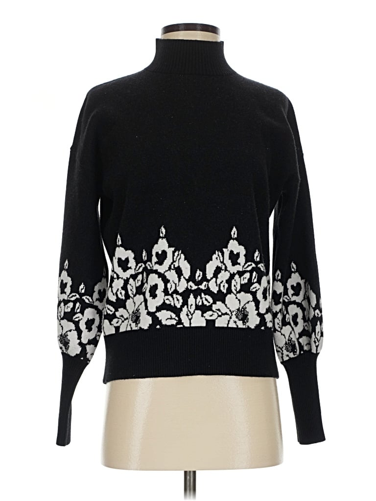 Pre-owned Nicole Miller Turtleneck Sweater In Black