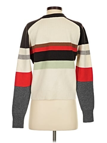 Madewell Raglan-Sleeve Sweater in Colorblock Merino Wool (view 2)
