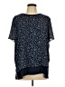 Hilary Radley 100% Polyester Blue Short Sleeve Blouse Size L - photo 1