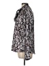 Waverly Grey 100% Polyester Floral Black Long Sleeve Blouse Size L - photo 5