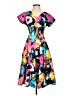 Talbot Runhof Floral Pink Black Cocktail Dress Size 2 - photo 1