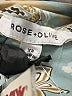 Rose + Olive 100% Polyester Paisley Blue Long Sleeve Blouse Size XS - photo 8