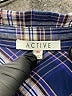 Active 100% Cotton Plaid Blue Long Sleeve Button-Down Shirt Size M - photo 7