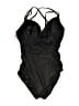 SPANX Metallic Black One Piece Swimsuit Size 00 - photo 2