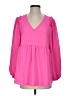 Unbranded 100% Polyester Pink 3/4 Sleeve Blouse Size S - photo 1