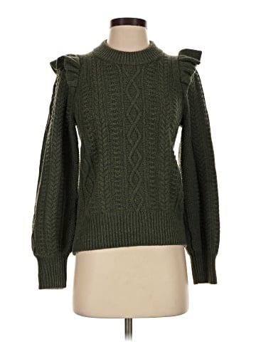 Madewell Hollydene Ruffle-Shoulder Pullover Sweater (view 1)