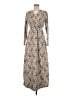 Unbranded 100% Polyester Paisley Brown Casual Dress Size M - photo 1