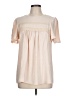 Assorted Brands 100% Polyester Ivory Short Sleeve Blouse Size L - photo 1