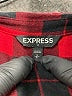 Express Outlet 100% Cotton Plaid Red Long Sleeve Button-Down Shirt Size S - photo 7