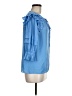 Ramy Brook 100% Polyester Blue 3/4 Sleeve Blouse Size M - photo 4