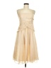 Geode 100% Polyester Tan Ivory Cocktail Dress Size M - photo 1