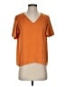 T Tahari 100% Polyester Orange Short Sleeve Blouse Size XS - photo 1