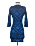 Everly 100% Polyester Argyle Blue Casual Dress Size S - photo 2
