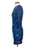 Everly 100% Polyester Argyle Blue Casual Dress Size S - photo 5