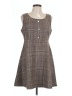 Unbranded Tweed Brown Casual Dress Size L - photo 1