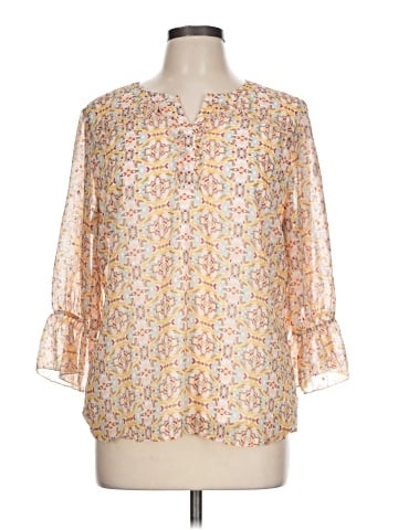 Christopher & Banks 3/4 Sleeve Blouse (view 1)