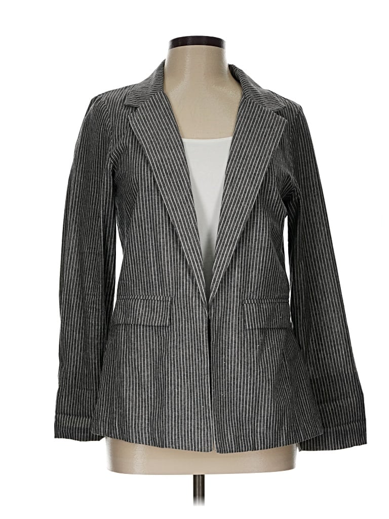 Pre-owned Have Long Sleeve Top Gray Square Neckline Tops