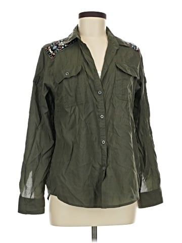 Topshop Long Sleeve Button-Down Shirt (view 1)