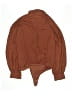 Express 100% Polyester Brown Long Sleeve Blouse Size XS - photo 2