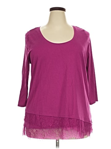 Lane Bryant 3/4 Sleeve T-Shirt (view 1)