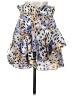 IRO Animal Print Blue Silk Skirt Size 20 - photo 1
