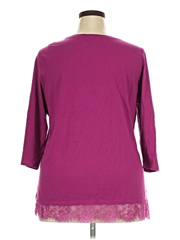 Lane Bryant 3/4 Sleeve T-Shirt (view 2)