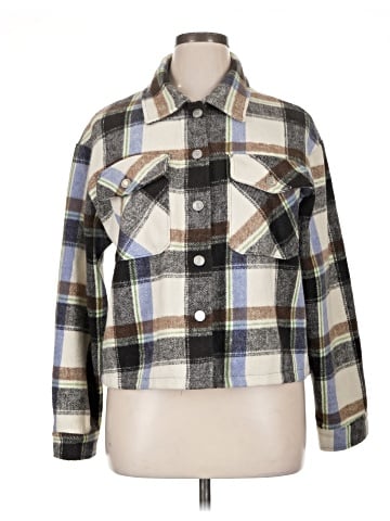 New Look 3/4 Sleeve Button-Down Shirt (view 1)