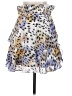 IRO Animal Print Blue Silk Skirt Size 20 - photo 2