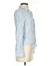 Byron Bay 100% Rayon Stripes Blue Long Sleeve Button-Down Shirt Size S - photo 4