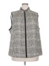 Croft & Barrow 100% Polyester Houndstooth Gray Vest Size 2X - photo 1