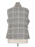 Croft & Barrow 100% Polyester Houndstooth Gray Vest Size 2X - photo 2