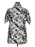 Self Esteem 100% Rayon Print Silver Short Sleeve Button-Down Shirt Size XL - photo 2