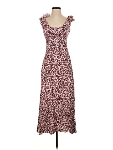 Madewell Ruffled Scoopneck Maxi Dress in Floral (view 1)