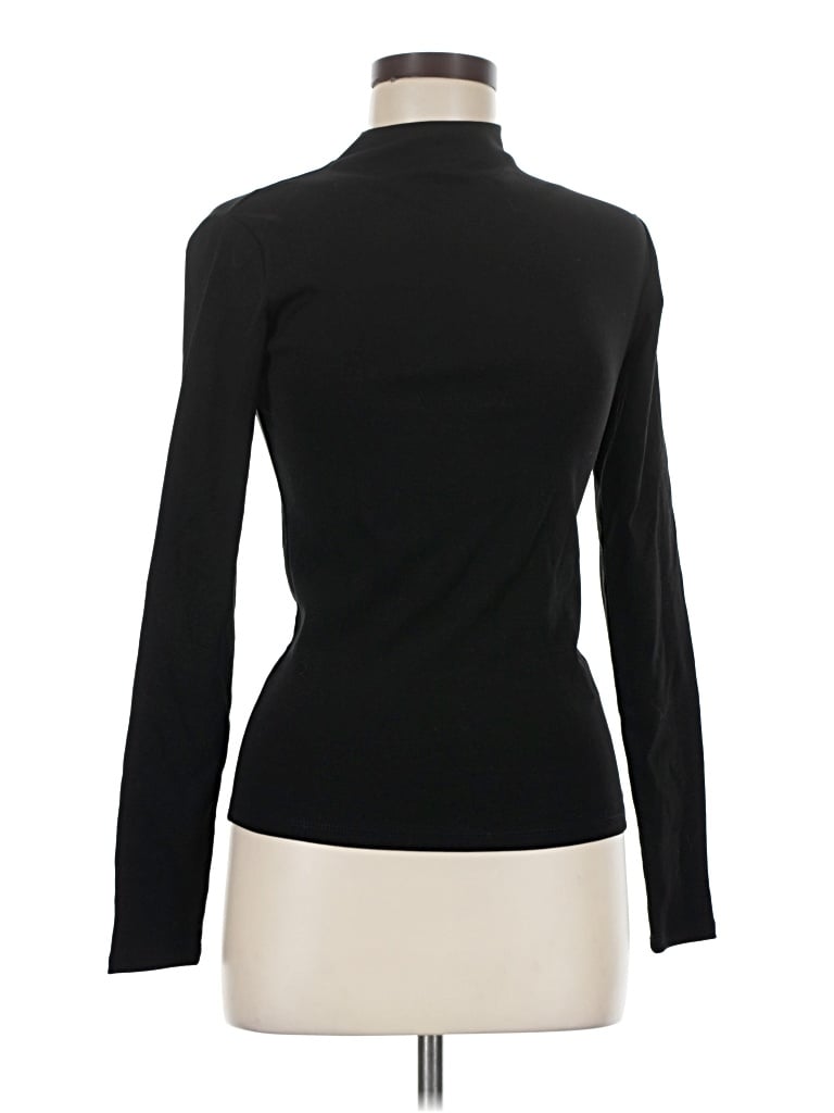 Pre-owned Zara Long Sleeve Turtleneck In Black