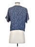 SO 100% Rayon Blue Short Sleeve Blouse Size S - photo 2