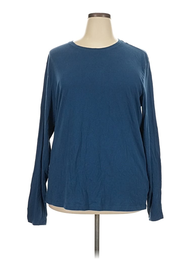 Pre-owned Old Navy Long Sleeve T-shirt In Blue