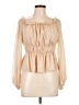 AaKaa 100% Polyester Tan Long Sleeve Blouse Size L - photo 1