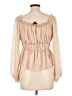 AaKaa 100% Polyester Tan Long Sleeve Blouse Size L - photo 2