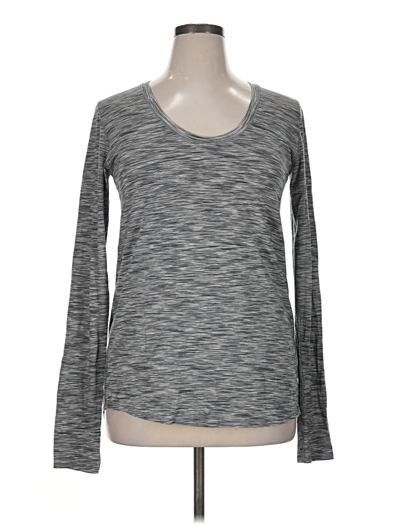 Pre-owned Lululemon Athletica Long Sleeve T-shirt In Gray