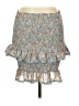 Woven Pink 100% Polyester Paisley Blue Brown Casual Skirt Size M - photo 1