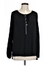 MICHAEL Michael Kors 100% Polyester Black Long Sleeve Blouse Size 10 - photo 1