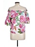 Brooke Wright 100% Cotton Floral Pink 3/4 Sleeve Blouse Size L (estimated) - photo 2