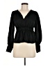 Madewell 100% Viscose Black Long Sleeve Blouse Size 6 - photo 1