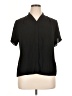 Calvin Klein Black Short Sleeve Blouse Size XL - photo 1