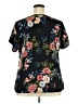 YOINS 100% Polyester Floral Black Short Sleeve Blouse Size 2X - photo 2