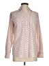 Talbots 100% Polyester Polka Dots Pink Long Sleeve Blouse Size M - photo 1